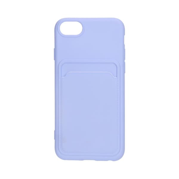 iPhone 7/8/SE (2020/2022) Silikonskal med Korthållare - Lila