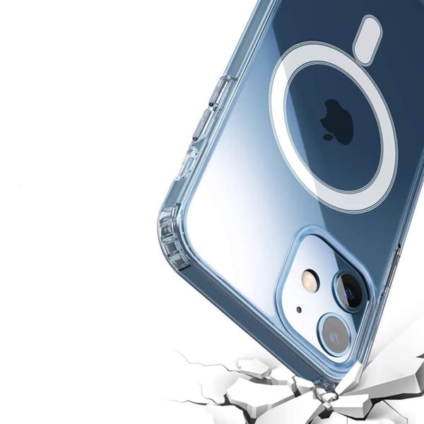 Phone 12 Mini Stöttåligt MagSafe Skal - Transparent
