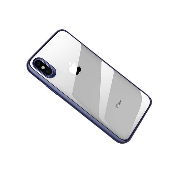 Stöttåligt Mobilskal iPhone XS Max - Blå/Transparent