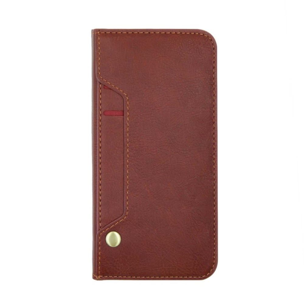 Flip Stand Leather Wallet Card holder Case Red Brown For iPhone XS Max