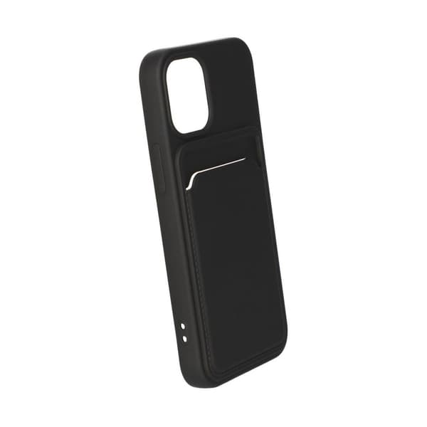 iPhone 12 Mini Silikonskal med Korthållare - Svart