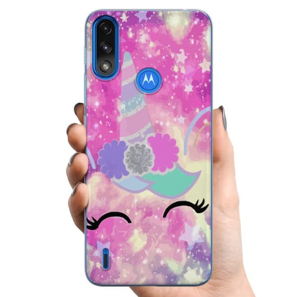 Motorola Moto E7 Power TPU Mobilskal Unicorn Enhörning