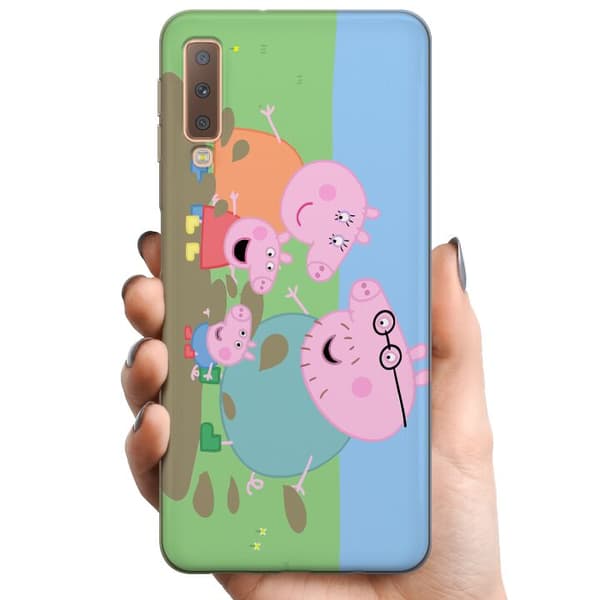 Samsung Galaxy A7 (2018) TPU Mobilcover Greta Grå