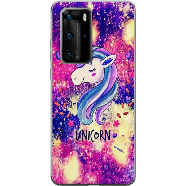 Huawei P40 Pro Gennemsigtig cover Enhjørning