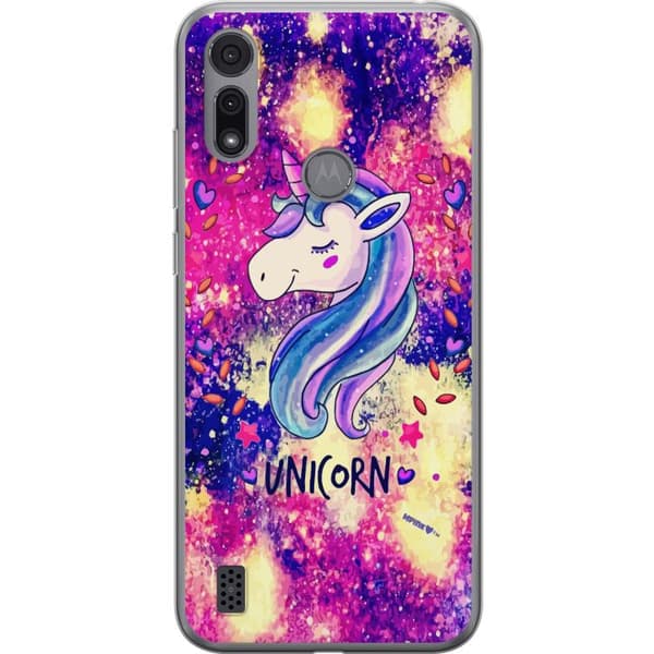 Motorola Moto E6i Gennemsigtig cover Enhjørning