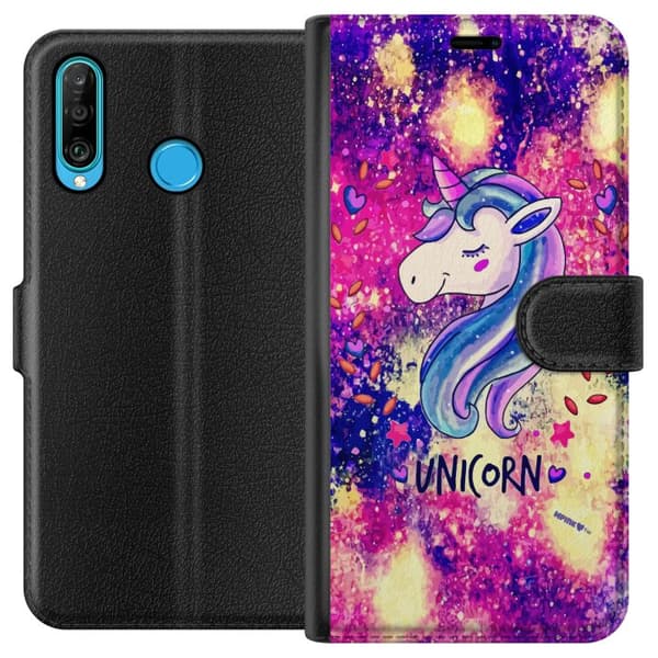 Huawei P30 lite Tegnebogsetui Enhjørning