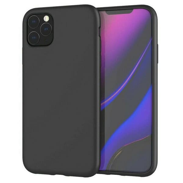 Matt Fodral iPhone 12 Pro Max Svart Silikon