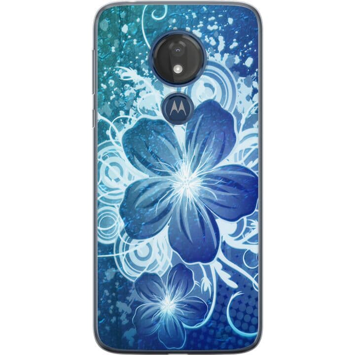 Motorola Moto G7 Power Genomskinligt Skal Blommor