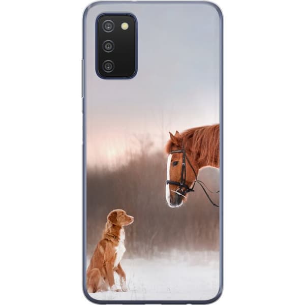 Samsung Galaxy A03s Läpinäkyvä kuori Härkä & Koira