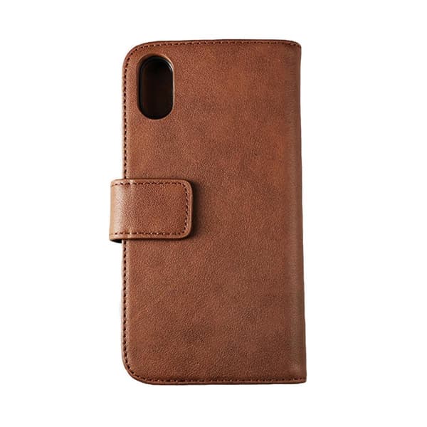 iPhone X/XS Plånboksfodral Läder Rvelon - Brun