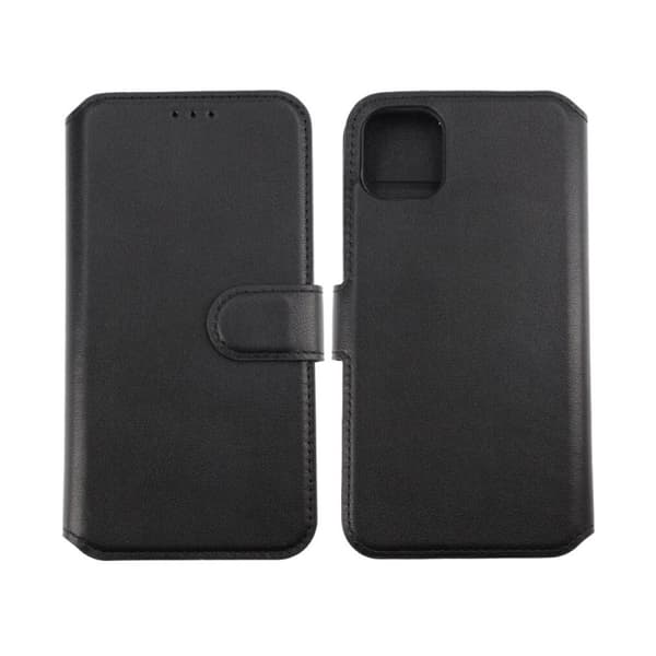 iPhone 11 Plånboksfodral Läder Rvelon - Svart