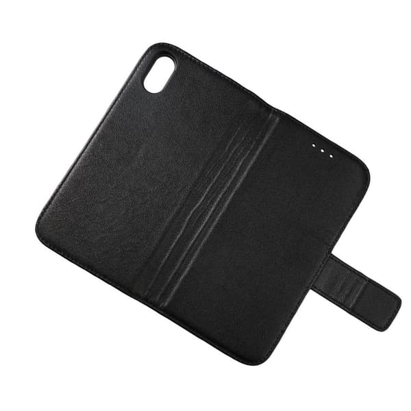 iPhone X/XS Plånboksfodral Läder Rvelon - Svart