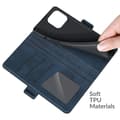 Pikkukuva 5 / 8: SKALO iPhone 13 Pro Premium Wallet Lompakkokotelo - Tummansininen