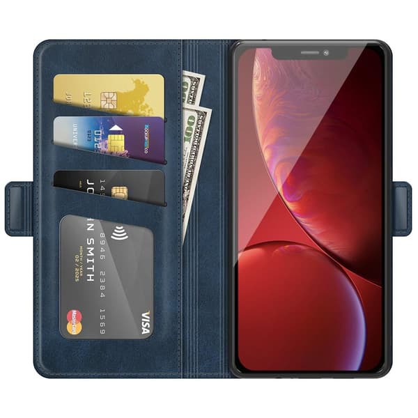 SKALO iPhone 13 Pro Premium Wallet Lompakkokotelo - Tummansininen