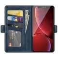 Pikkukuva 8 / 8: SKALO iPhone 13 Pro Premium Wallet Lompakkokotelo - Tummansininen