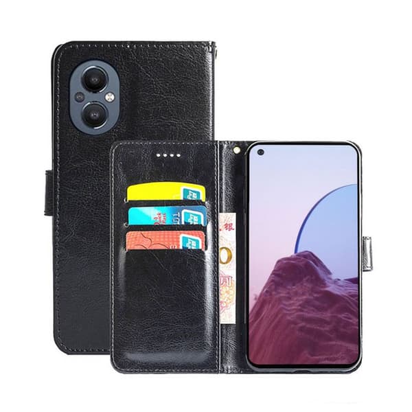 Lommebokdeksel 3-kort OnePlus Nord N20 5G : Farge - Svart
