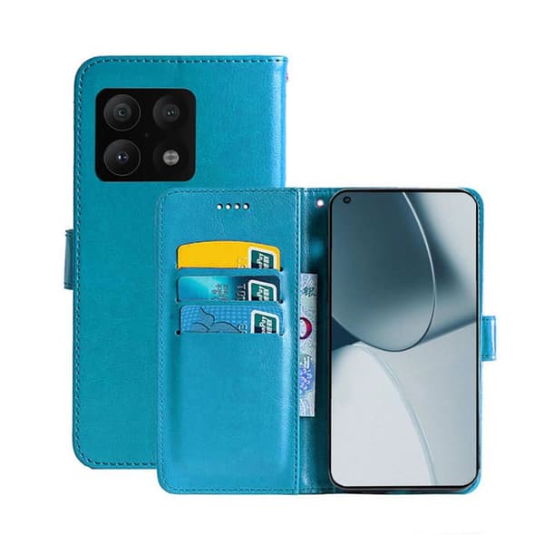 OnePlus 10 Pro Lompakkokotelo 3-kortti : väri - Vaaleansininen