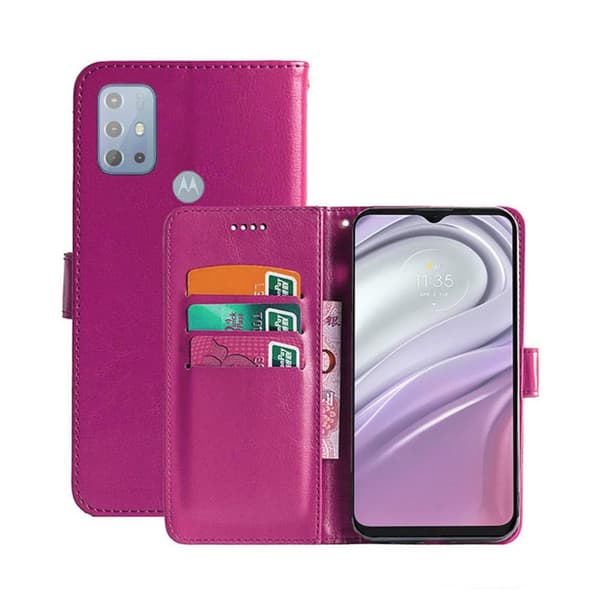 Lompakkokotelo 3-kortti Motorola Moto G20 : väri - pinkki