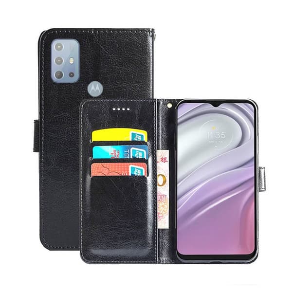 Wallet Cover 3-kort Motorola Moto G20 : farve - sort