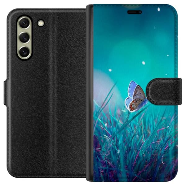 Samsung Galaxy S21 FE 5G Lommeboketui Magisk Sommerfugl