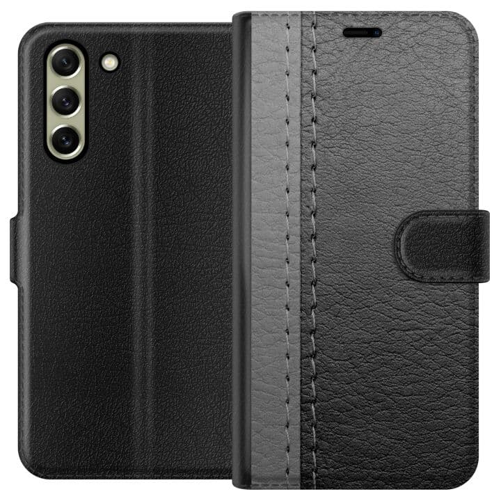 Samsung Galaxy S21 FE 5G Plånboksfodral Black & Grey Leather