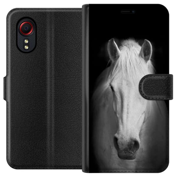 Samsung Galaxy Xcover 5 Tegnebogsetui Hvid Hest