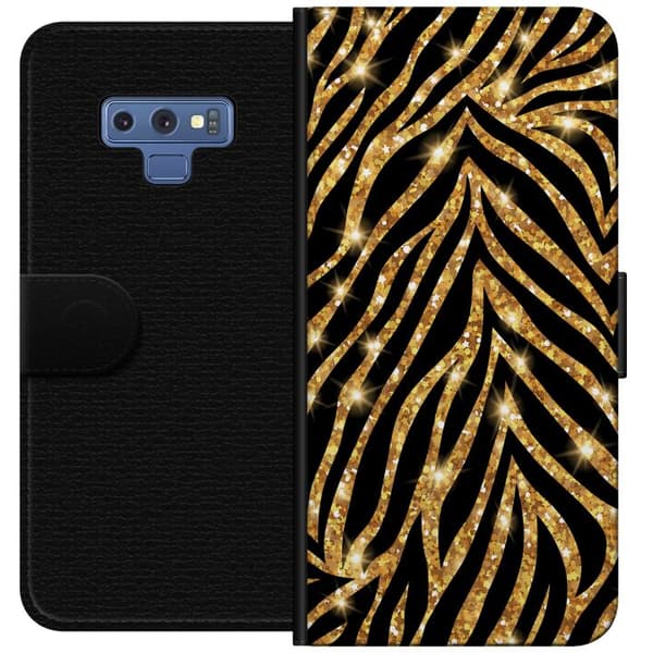 Samsung Galaxy Note9 Tegnebogsetui Guld & Glitter