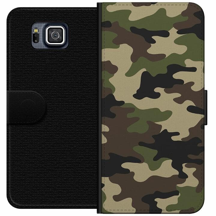 Samsung Galaxy Alpha Plånboksfodral Woodland Camo