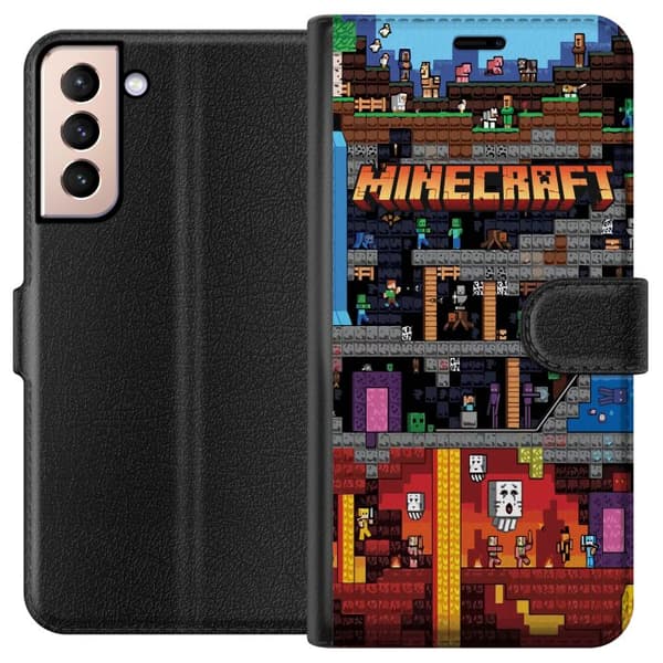 Samsung Galaxy S21 Plånboksfodral Minecraft