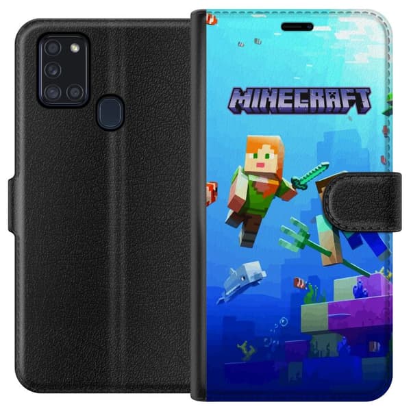 Samsung Galaxy A21s Lompakkokotelo Minecraft