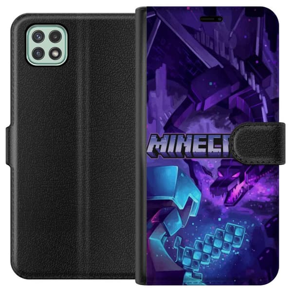 Samsung Galaxy A22 5G Lompakkokotelo Minecraft