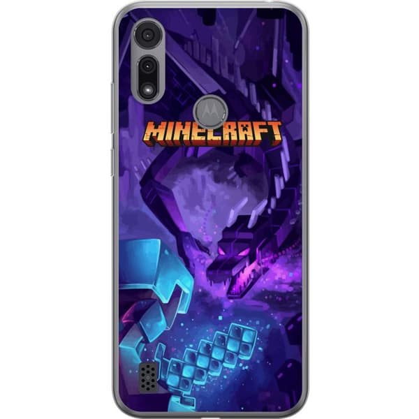 Motorola Moto E6i Gennemsigtig cover Minecraft