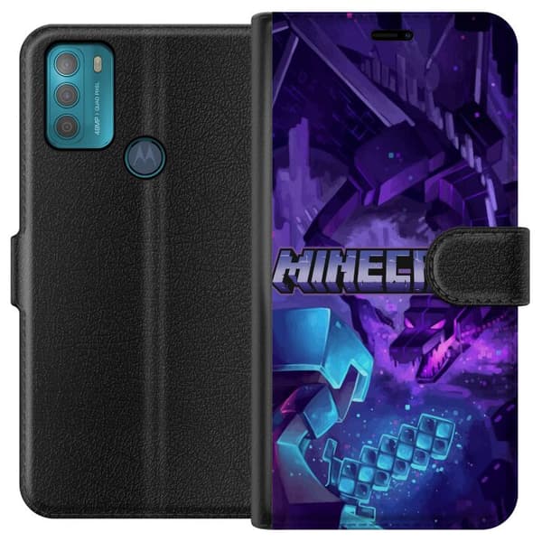 Motorola Moto G50 Lompakkokotelo Minecraft