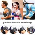 Miniatyrbild 1 av 8: Sportarmband Universell Mobilhållare Svart - Storlek L