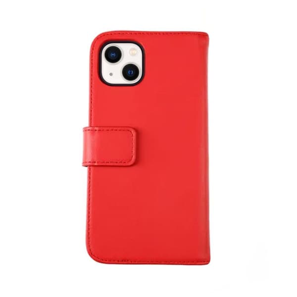 iPhone 13 Plånboksfodral Läder Rvelon - Röd