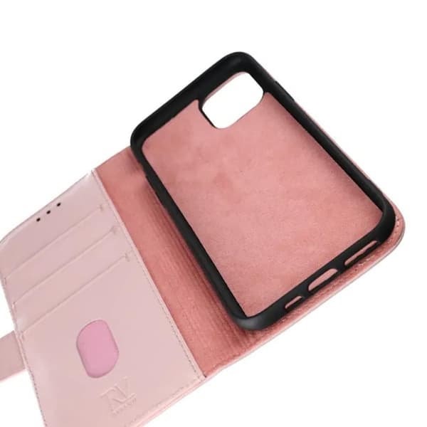 iPhone 11 Pro Plånboksfodral Läder Rvelon - Rosa