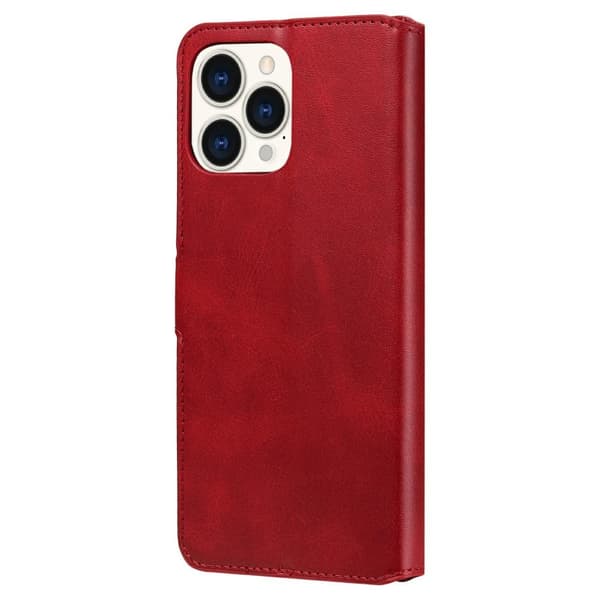 SKALO iPhone 13 Pro Max Classic Pungetui - Rød