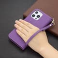 Miniatyrbillede 8 af 8: SKALO iPhone 13 Pro Max Premium Litchi Flip Cover - Lilla
