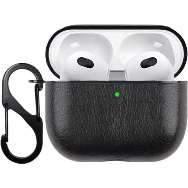 Stilrent Fodral för Airpods Gen. 1 & 2 Inkl. Karbinkrok Mörkbrun