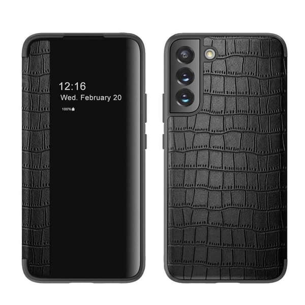 Crocodile Flipdeksel Samsung Galaxy S22 : Farge - Svart
