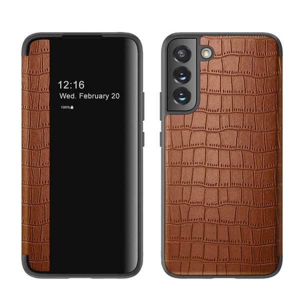 Crocodile FlipCover Samsung Galaxy S22 : farve - brun