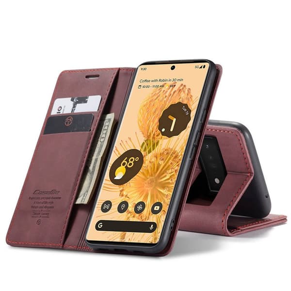 CaseMe Smart FlipCase Google Pixel 6 Pro : Färg - Vinröd