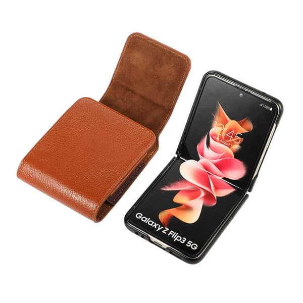 Bælte taske Samsung Galaxy Z Flip 3 5G - Brun