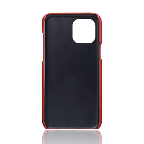 SKALO iPhone 13 Pro Max PU-læder Kortholder Cover - Rød