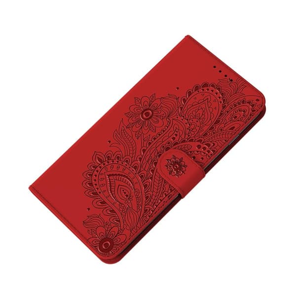SKALO iPhone 13 Pro Max Mandala Flip Cover - Rød