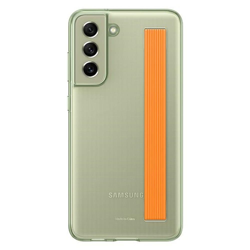 Samsung Original Galaxy S21 FE Skal Slim Strap Cover Olive Green