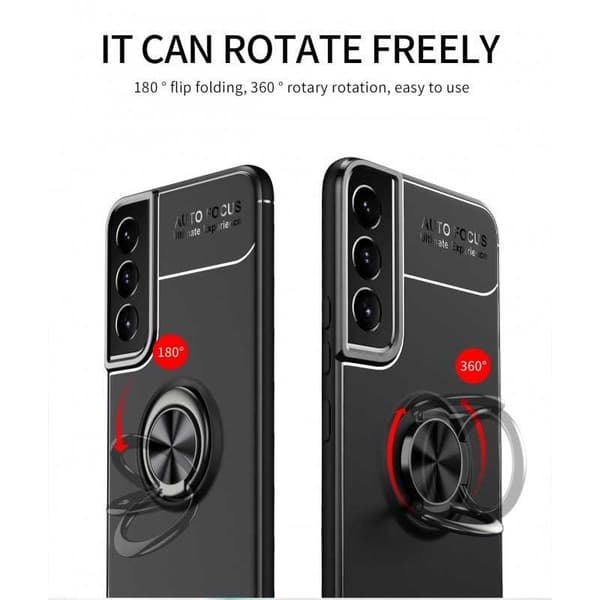Samsung S21 FE Praktisk stødsikkert cover med ringholder V3