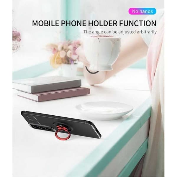 Samsung S21 FE Praktisk stødsikkert cover med ringholder V3