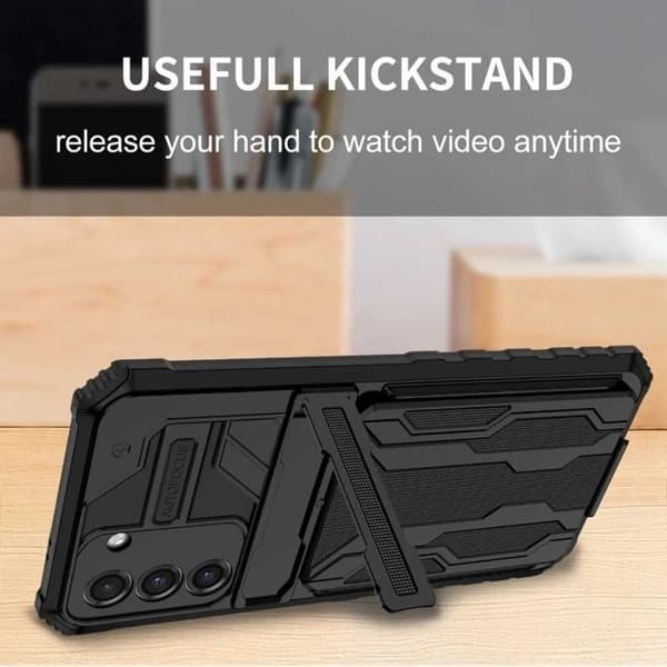 Samsung S21 FE Slagfast Shell Kickstand & Card Compartment ThinArmor V3