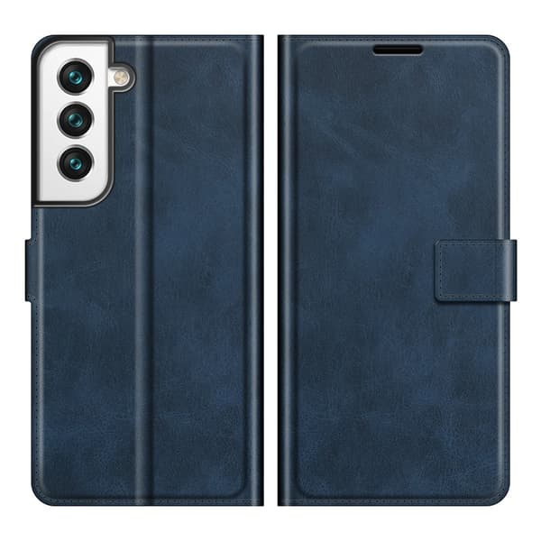 Samsung Galaxy S22 5G premium plånboksfodral - Blått